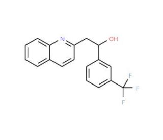 2-Quinolin-2-yl-1-(3-trifluoromethylphenyl)ethanol (CAS 502625-52-7) - chemical structure image
