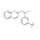 2-Quinolin-2-yl-1-(3-trifluoromethylphenyl)ethanol (CAS 502625-52-7) - chemical structure image