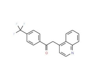 2-Quinolin-4-yl-1-[4-(trifluoromethyl)phenyl]-ethanone (CAS 51501-31-6) - chemical structure image