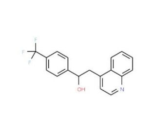 2-Quinolin-4-yl-1-(4-trifluoromethylphenyl)ethanol (CAS 493024-38-7) - chemical structure image