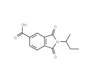 2-sec-Butyl-1,3-dioxo-2,3-dihydro-1H-isoindole-5-carboxylic acid - chemical structure image