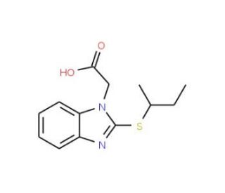 (2-sec-Butylsulfanyl-benzoimidazol-1-yl)-aceticacid - chemical structure image