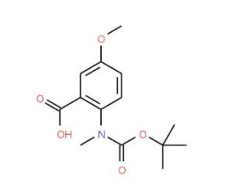2-(tert-Butoxycarbonyl-methyl-amino)-5-methoxybenzoic acid (CAS 886362-08-9) - chemical structure image