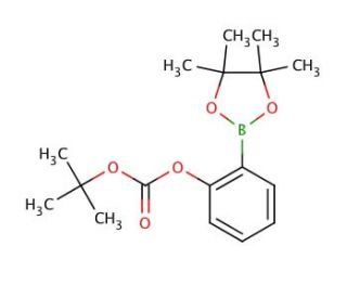 2-(tert-Butoxycarbonyloxy)phenylboronic acid pinacol ester (CAS 480424-71-3) - chemical structure image