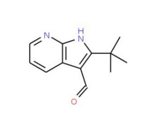 2-tert-Butyl-1H-pyrrolo[2,3-b]pyridine-3-carbaldehyde - chemical structure image