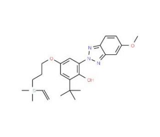 2-tert-Butyl-4-[3-(dimethylvinylsilanyl)propoxy]-6-(5-methoxybenzotriazol-2-yl)-phenol (CAS 122430-79-9) - chemical structure