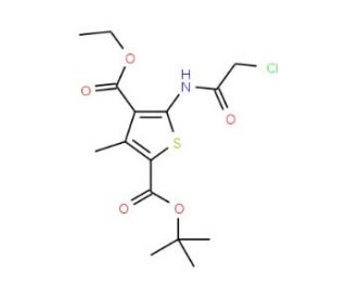 2-tert-butyl 4-ethyl 5-(2-chloroacetamido)-3-methylthiophene-2,4-dicarboxylate - chemical structure image