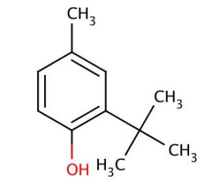 2-tert-Butyl-4-methylphenol (CAS 2409-55-4) - chemical structure image