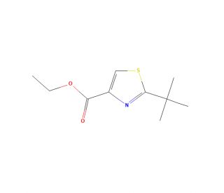 2-tert-Butyl-4-thiazolecarboxylic Acid Ethyl Ester (CAS 1197010-34-6) - chemical structure image