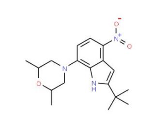 2-tert-Butyl-7-(2,6-dimethylmorpholin-4-yl)-4-nitroindole - chemical structure image