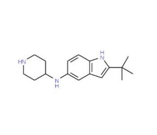 2-tert-Butyl-N-piperidin-4-yl-1H-indol-5-amine (CAS 397842-07-8) - chemical structure image