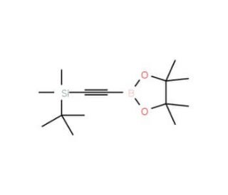 2-((tert-Butyldimethylsilanyl)ethynyl) boronic acid pinacol ester (CAS 1073355-02-8) - chemical structure image