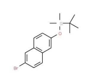 2-(tert-Butyldimethylsilyloxy)-6-bromonaphthalene (CAS 100751-65-3) - chemical structure image
