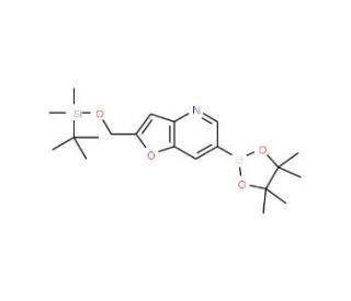 2-((tert-Butyldimethylsilyloxy)methyl)-6-(4,4,5,5-tetramethyl-1,3,2-dioxaborolan-2-yl)furo[3,2-b]pyr (CAS 1188927-49-2) - che