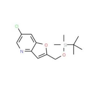 2-((tert-Butyldimethylsilyloxy)methyl)-6-chlorofuro[3,2-b]pyridine (CAS 1171920-42-5) - chemical structure image