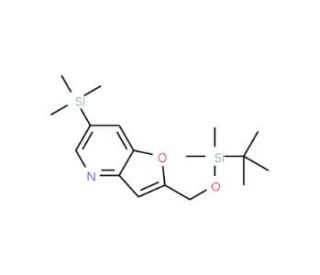 2-((tert-Butyldimethylsilyloxy)methyl)-6-(trimethylsilyl)furo[3,2-b]pyridine (CAS 1171920-41-4) - chemical structure image