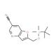 2-((tert-Butyldimethylsilyloxy)methyl)-furo[3,2-b]pyridine-6-carbonitrile (CAS 1186310-75-7) - chemical structure image