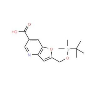 2-((tert-Butyldimethylsilyloxy)methyl)-furo[3,2-b]pyridine-6-carboxylic acid (CAS 1171920-49-2) - chemical structure image