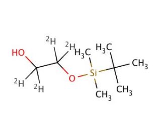 2-tert-Butyldimethylsilyloxyethanol-d4 (CAS 764650-43-3) - chemical structure image