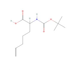 2-tert-Butyloxycarbonylamino-5-heptenoic Acid (CAS 119808-36-5) - chemical structure image