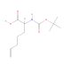 2-tert-Butyloxycarbonylamino-5-heptenoic Acid (CAS 119808-36-5) - chemical structure image