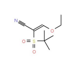 2-(tert-butylsulphonyl)-3-ethoxyacrylonitrile (CAS 175201-67-9) - chemical structure image