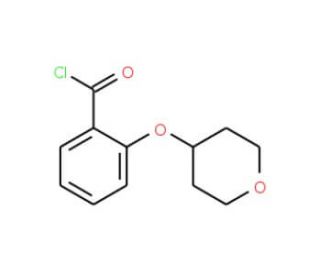 2-(Tetrahydro-2H-pyran-4-yloxy)benzoyl chloride (CAS 906352-68-9) - chemical structure image