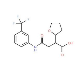 2-(Tetrahydro-furan-2-yl)-N-(3-trifluoromethyl-phenyl)-succinamic acid - chemical structure image