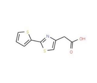 (2-thien-2-yl-1,3-thiazol-4-yl)acetic acid - chemical structure image