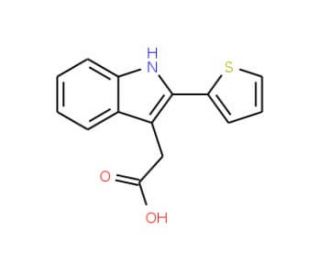 (2-thien-2-yl-1H-indol-3-yl)acetic acid - chemical structure image