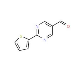 2-(Thien-2-yl)pyrimidine-5-carboxaldehyde (CAS 921939-12-0) - chemical structure image