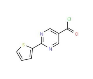 2-Thien-2-ylpyrimidine-5-carbonyl chloride (CAS 946409-25-2) - chemical structure image