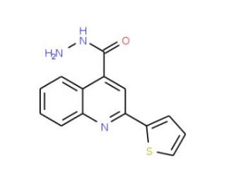 2-Thiophen-2-yl-quinoline-4-carboxylic acid hydrazide (CAS 39072-28-1) - chemical structure image