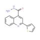 2-Thiophen-2-yl-quinoline-4-carboxylic acid hydrazide (CAS 39072-28-1) - chemical structure image