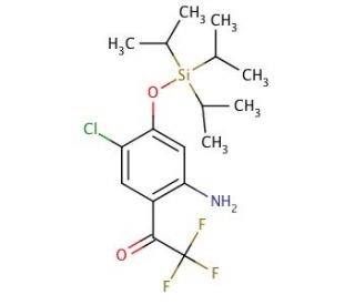 2-Trifluoroacetyl-4-chloro-5-triisopropylsilyloxyaniline (CAS 342621-21-0) - chemical structure image