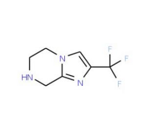 2-(Trifluoromethyl)-5,6,7,8-tetrahydroimidazo-[1,2-a]pyrazine (CAS 126069-70-3) - chemical structure image