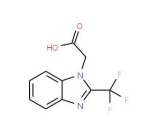 (2-Trifluoromethyl-benzoimidazol-1-yl)-acetic acid (CAS 313241-14-4) - chemical structure image