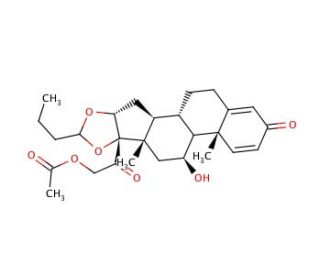 21-Acetoxy-11&beta;-hydroxy-16&alpha;,17&alpha;-propylmethylenedioxpregna-1,4-diene-3,20-dione (CAS 51333-05-2) - chemical structure image