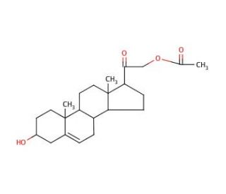 21-Acetoxypregnenolone (CAS 566-78-9) - chemical structure image