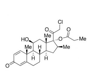 21-Chloro-16&beta;-methyl-17-(1-oxopropoxy)pregna-1,4-diene-3,20-dione (CAS 95796-50-2) - chemical structure image