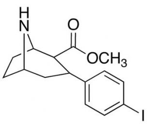 (&minus;)-2&beta;-Carbomethoxy-3&beta;-(4-iodophenyl)nortropane (CAS 136794-87-1) - chemical structure image