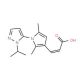 (2E)-3-[1-(1-isopropyl-1H-pyrazol-5-yl)-2,5-dimethyl-1H-pyrrol-3-yl]acrylic acid - chemical structure image