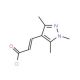(2E)-3-(1,3,5-Trimethyl-1H-pyrazol-4-yl)-acryloyl chloride - chemical structure image
