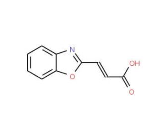 (2E)-3-(1,3-benzoxazol-2-yl)acrylic acid - chemical structure image