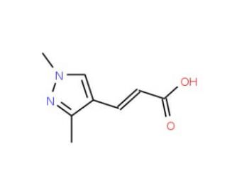 (2E)-3-(1,3-Dimethyl-1H-pyrazol-4-yl)acrylic acid - chemical structure image