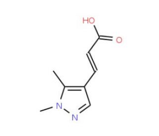 (2E)-3-(1,5-Dimethyl-1H-pyrazol-4-yl)acrylic acid (CAS 689251-96-5) - chemical structure image
