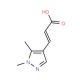 (2E)-3-(1,5-Dimethyl-1H-pyrazol-4-yl)acrylic acid (CAS 689251-96-5) - chemical structure image