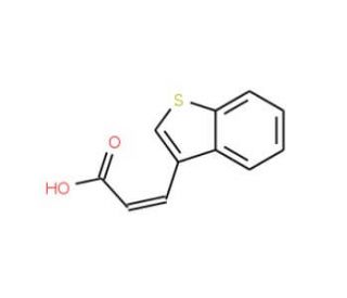 (2E)-3-(1-benzothien-3-yl)acrylic acid (CAS 5381-29-3) - chemical structure image