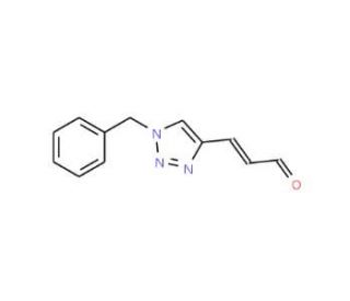 (2E)-3-(1-benzyl-1H-1,2,3-triazol-4-yl)acrylaldehyde (CAS 13482-78-5) - chemical structure image