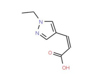 (2E)-3-(1-Ethyl-1H-pyrazol-4-yl)acrylic acid (CAS 304903-09-1) - chemical structure image